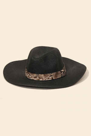 Snakeskin Band Straw Hat