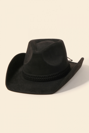 Faux Leather Western Cowboy Fashion Hat