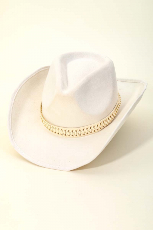 Faux Leather Western Cowboy Fashion Hat