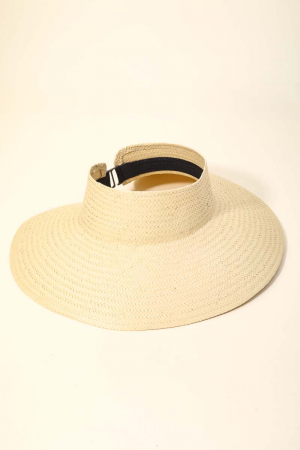 Tight Woven Straw Visor Hat