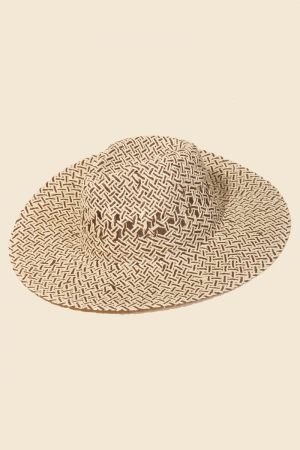 Basket Weave Straw Sun Hat