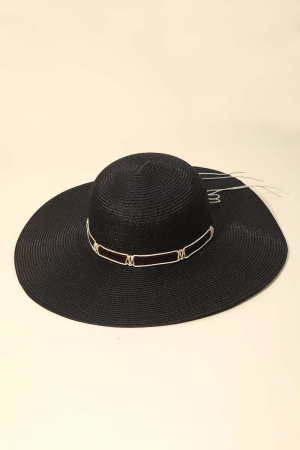 String Strap Floppy Straw Sun Hat