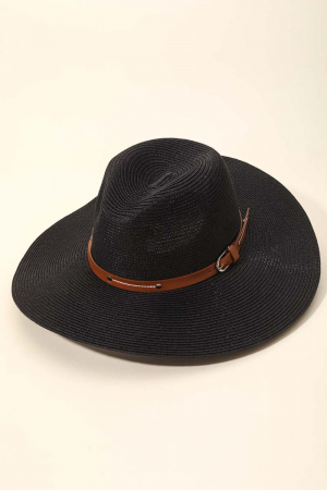 Woven Buckle Band Fedora Hat