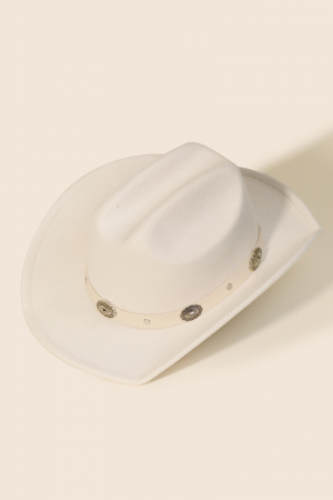 Oval Coin Belt Western Cowboy Hat