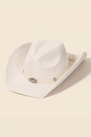 Studded Ribbon Bow Strap Western Cowboy Hat