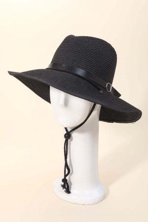 Straw Braided Belt Strap Fashion Hat