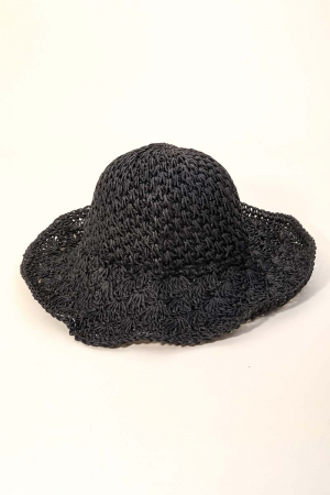 Knitted Straw Floppy Sun Hat