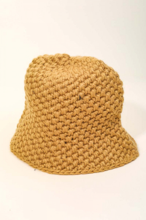 Knit Braided Bucket Hat