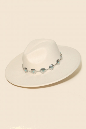 Chain Strap Fedora Hat
