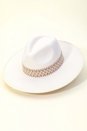 Boho Braided Band Fedora Hat