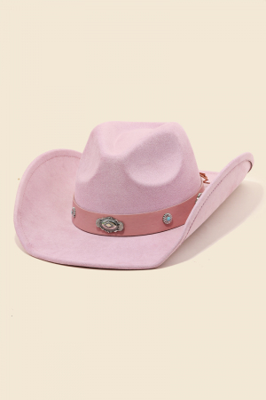 Western Disc Ribbon Strap Cowboy Hat