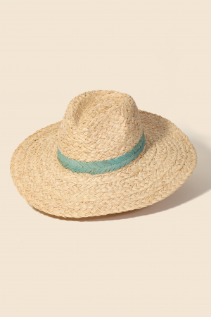Braided Leaf Strap Straw Hat