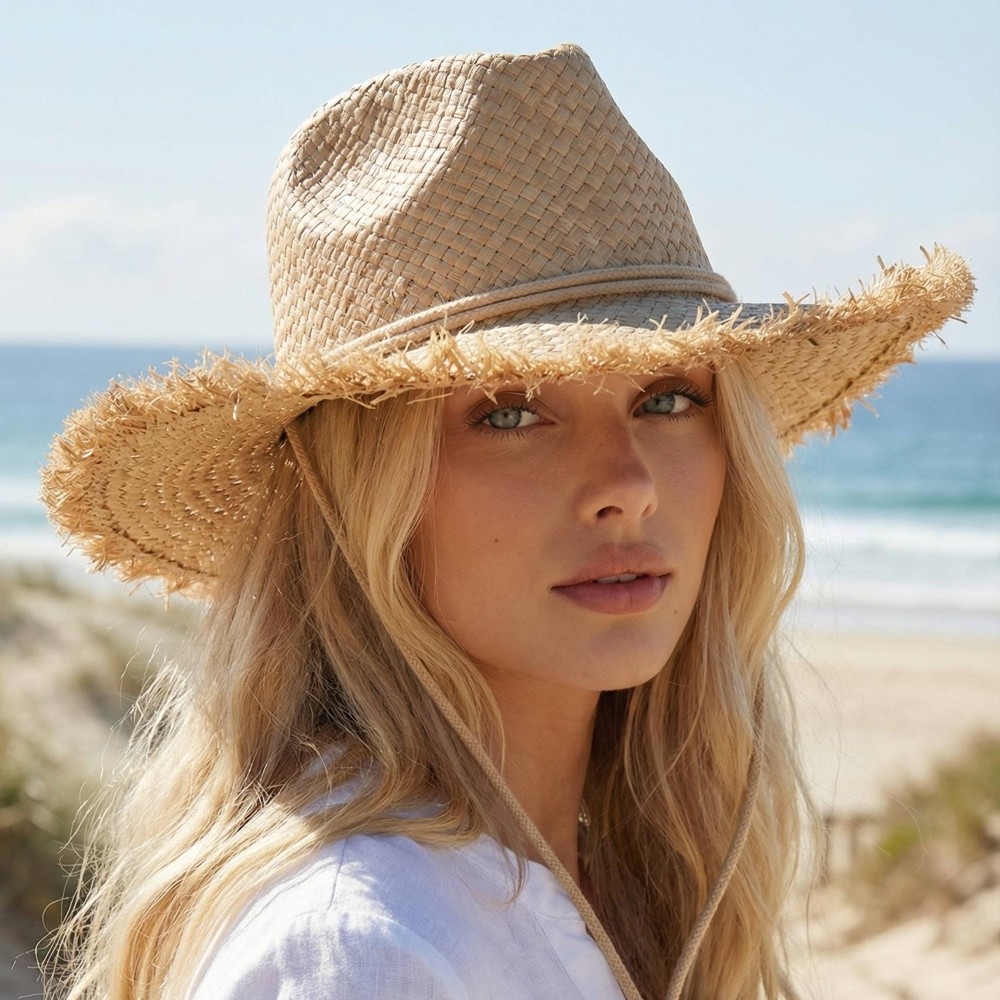 Straw Basket Weave Cowboy Hat