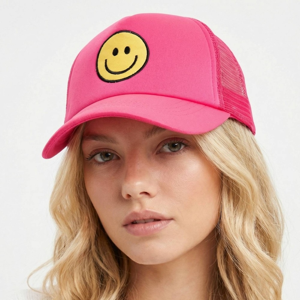 Happy Face Mesh Baseball Cap