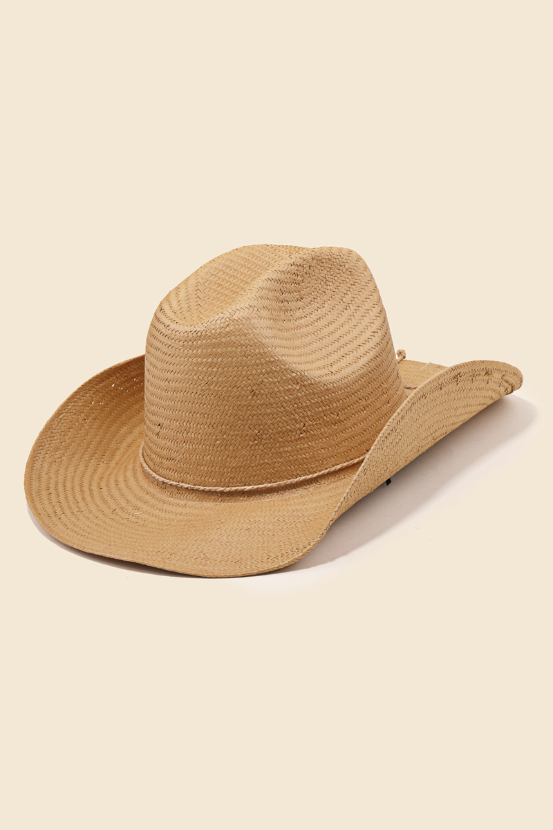 Western Straw Braided Cowboy Hat
