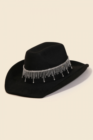 cowboy hat rhinestone fringe