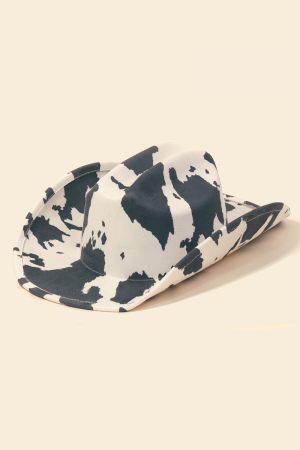 Cow Print Cowboy Hat