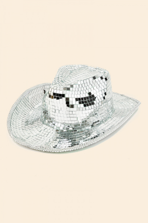 Square Rhinestone Studded Fedora Hat