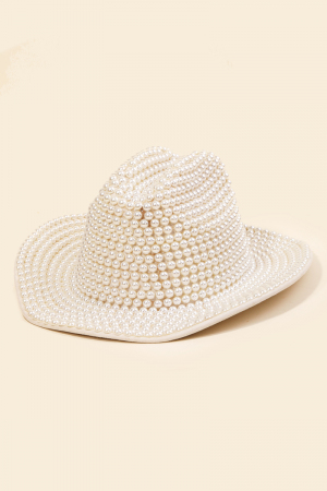 Pearl Beaded Cowboy Hat