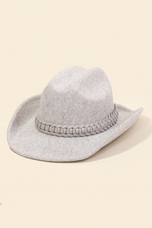 Intricate Braided Strap Western Cowboy Hat