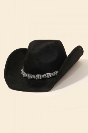 Rhinestone Chain Strap Western Cowboy Hat