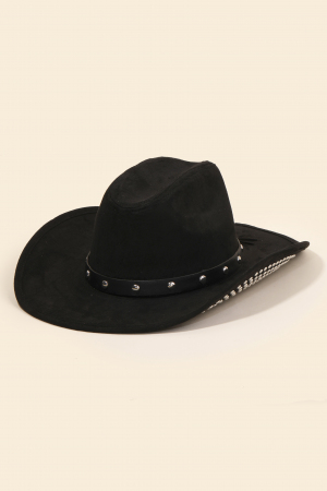 Western Studded Brim Cowboy Hat