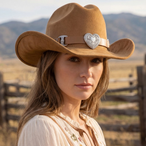 Western Heart Buckle Cowboy Hat
