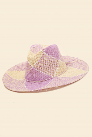 Two Tone Straw Braid Hat