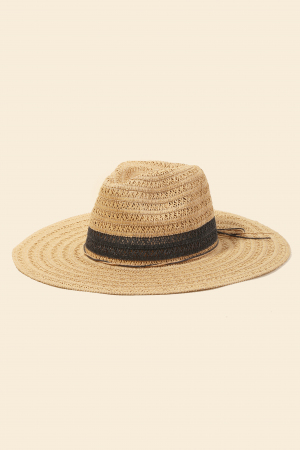 Straw Braided Ribbon Strap Sun Hat