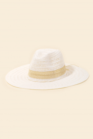 Straw Braided Ribbon Strap Sun Hat
