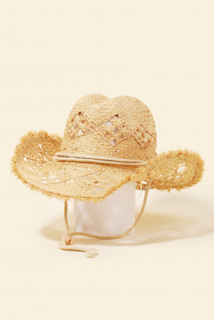 Western Straw Fringe Cowboy Hat