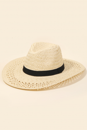 Basket Weave Straw Sun Hat