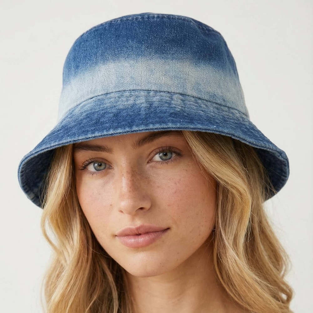 Two Tone Denim Bucket Hat