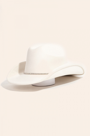 Rhinestone Cord Western Cowboy Hat