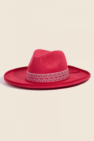 Boho Band Beveled Western Fedora Hat