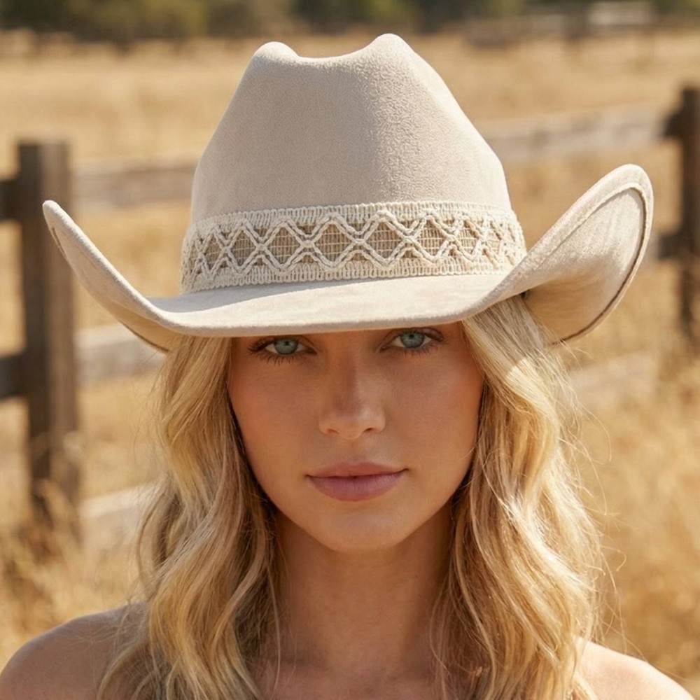 Intricate Braided Strap Cowboy Hat