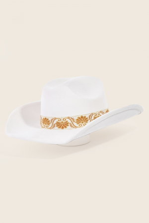 Western Intricate Border Pattern Band Cowboy Hat