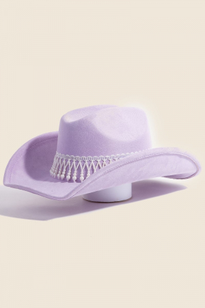 Pearl Fringe Band Western Cowboy Hat