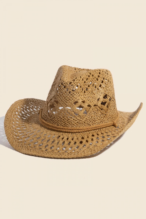 Double Strap Western Straw Hat
