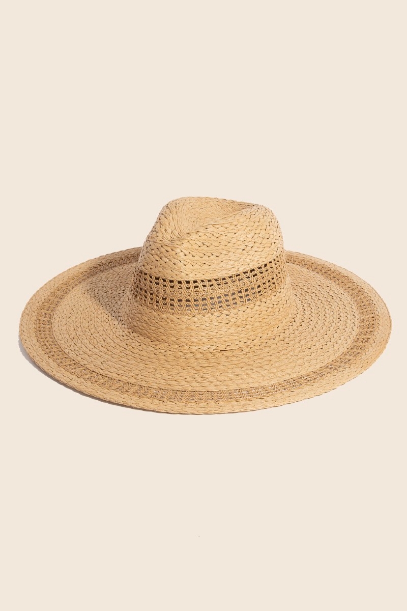 Boho Flat Brim Straw Hat