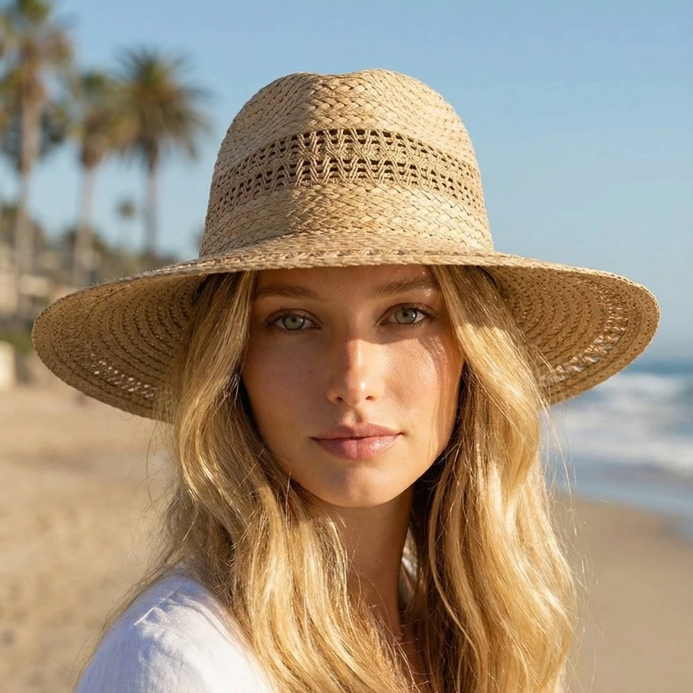 Boho Flat Brim Straw Hat