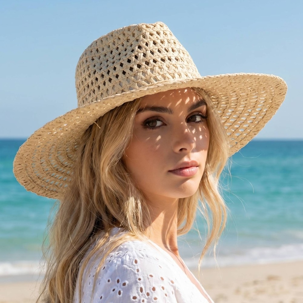 Straw Braid Floppy Sun Hat