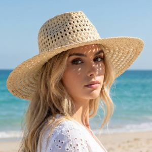 Straw Braid Floppy Sun Hat