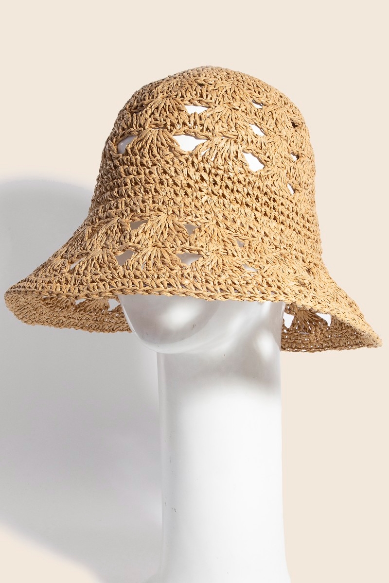 Vented Straw Braided Bucket Hat