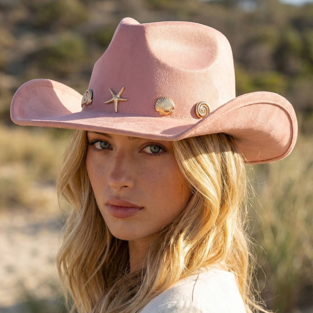 Metallic Sea Life Charms Western Cowboy Hat