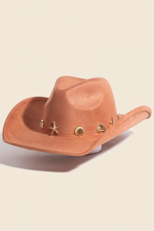 Metallic Sea Life Charms Western Cowboy Hat