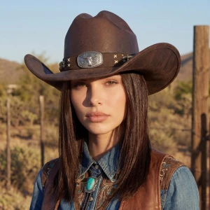 Longhorn Concho Band Western Cowboy Hat