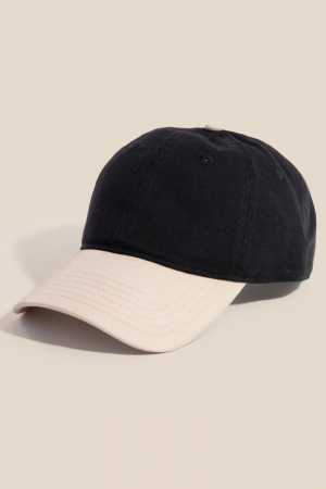 Two Tone Color Block Baseball Cap