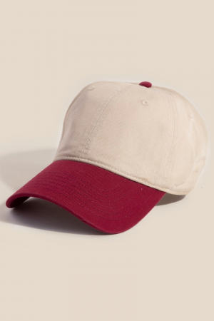 Two Tone Color Block Baseball Cap