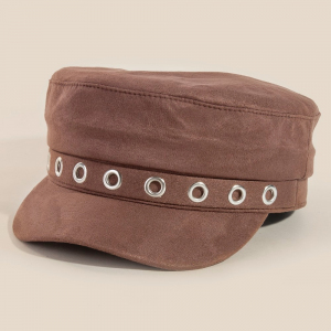Grommet Studded Beret Hat